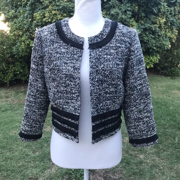 Karl Lagerfield Tweed Crop Jacket - Picture 2 of 8